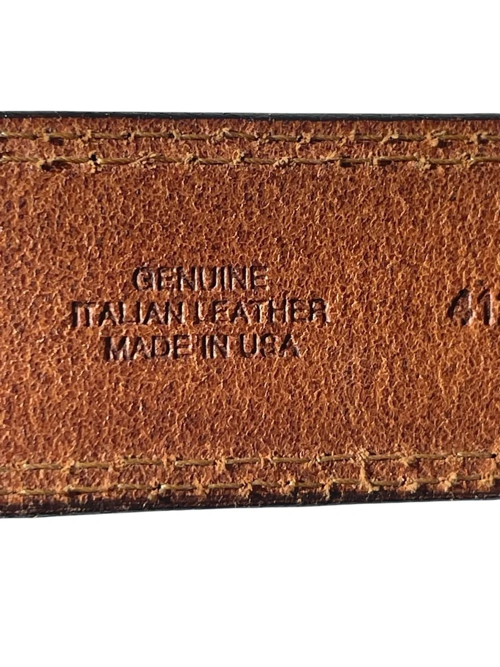 Banana Republic Burnished Italian  Leather Men's Belt Made in USA Sz 32 S Brass
